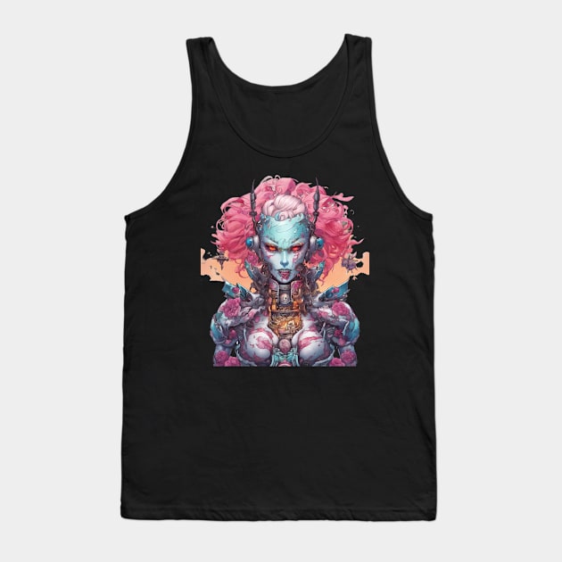 Evil Sadistic Alien Robot Tank Top by animegirlnft